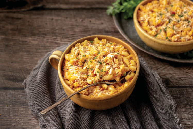 Pumpkin Mac and Cheese with Bacon