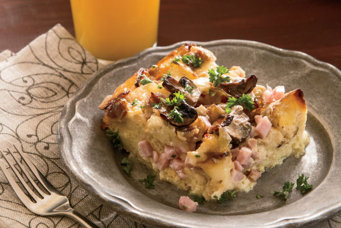Ham and Brie Breakfast Strata