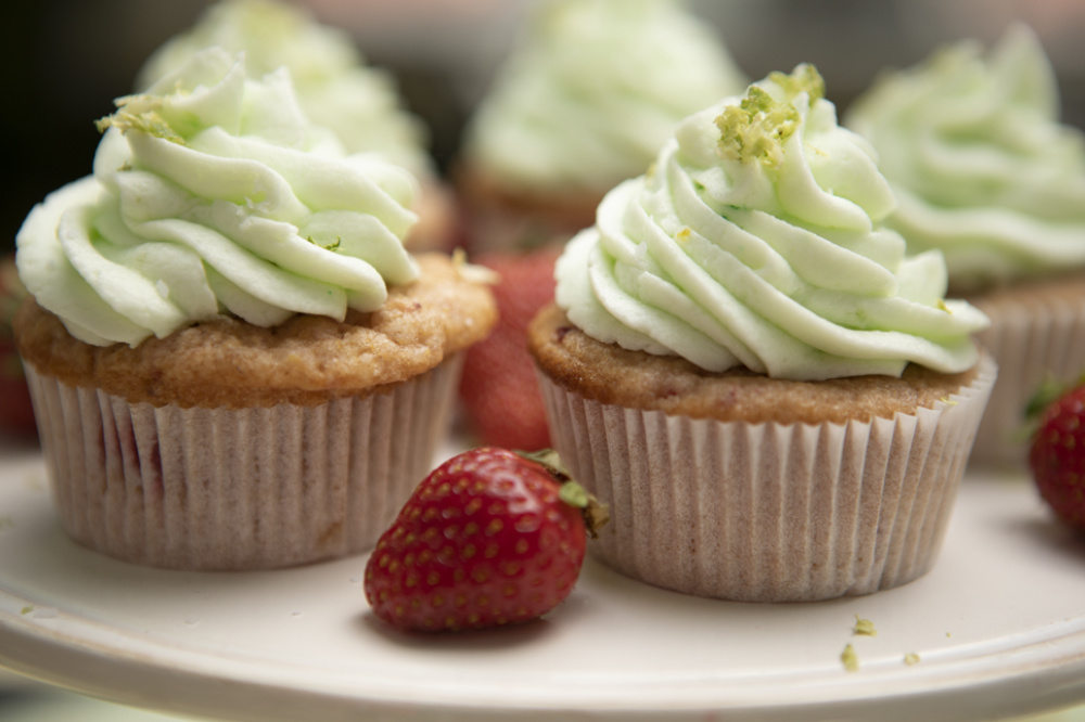Strawberry Lime Margarita Cupcakes