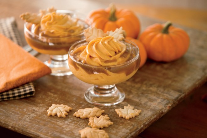 Pumpkin Mousse with Nutmeg Caramel