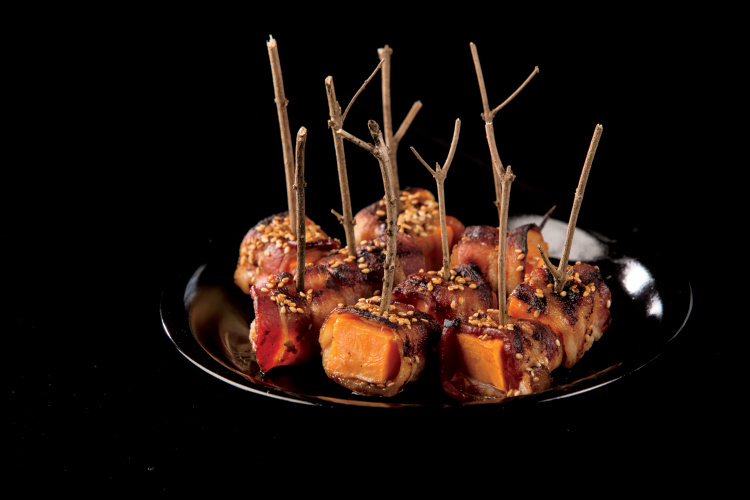 Grilled Bacon-Wrapped Sweet Potatoes