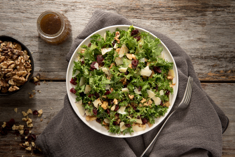 Warm Wilted Winter Greens with Honey-Balsamic Dressing