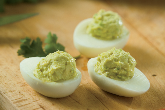 Avocado Lime Deviled Eggs