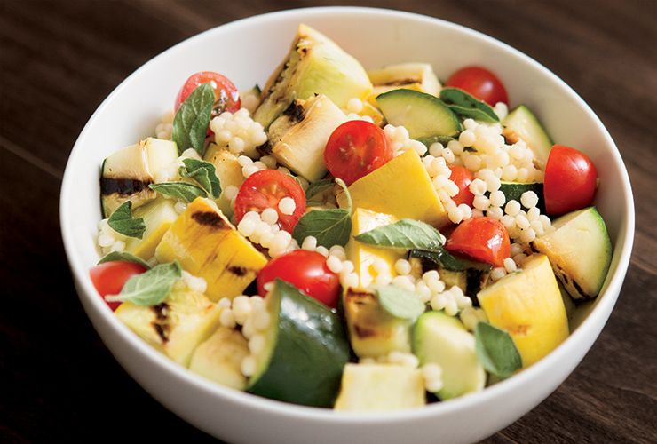 Summer Couscous Salad with Squash and Tomatoes