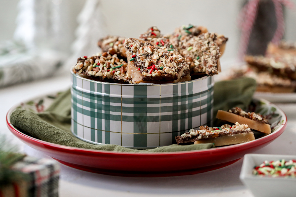 Holiday Toffee; holiday recipes with nuts
