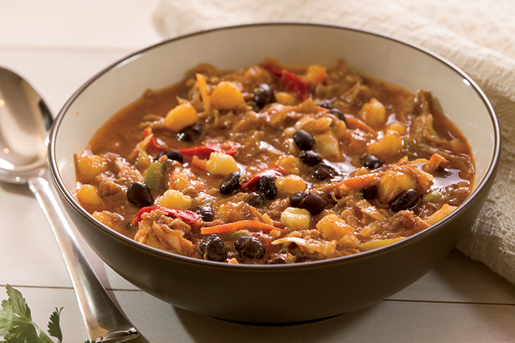 Pork BBQ and Hominy Stew