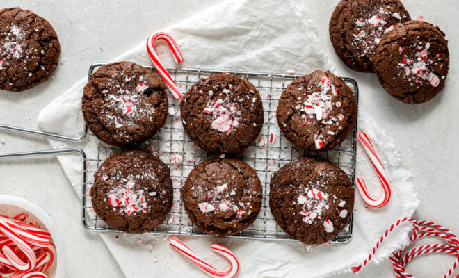 Fudgy Peppermint Brownie Cookies