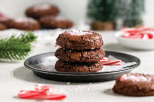 Fudgy Peppermint Brownie Cookies