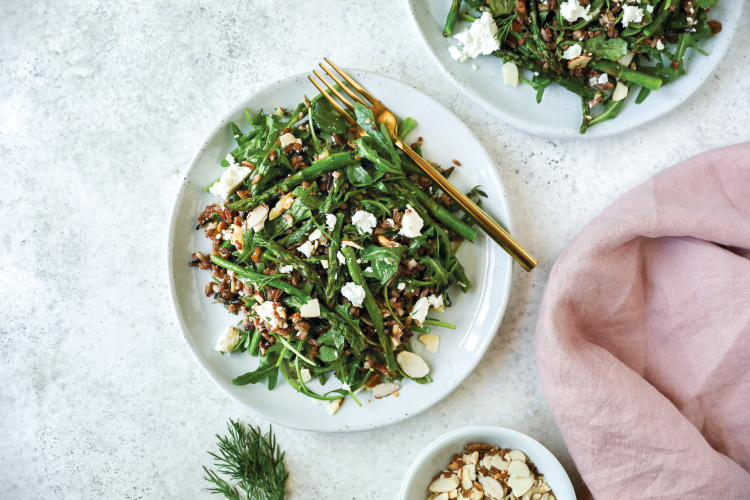 Wild Rice, Asparagus and Arugula Salad