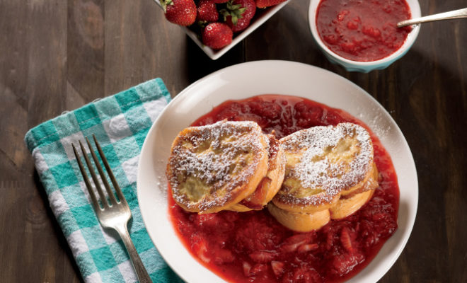 Strawberry and Bacon Stuffed French Toast