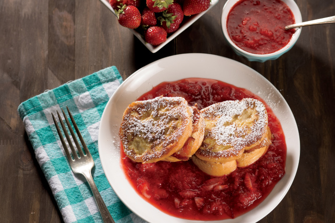 Strawberry and Bacon Stuffed French Toast