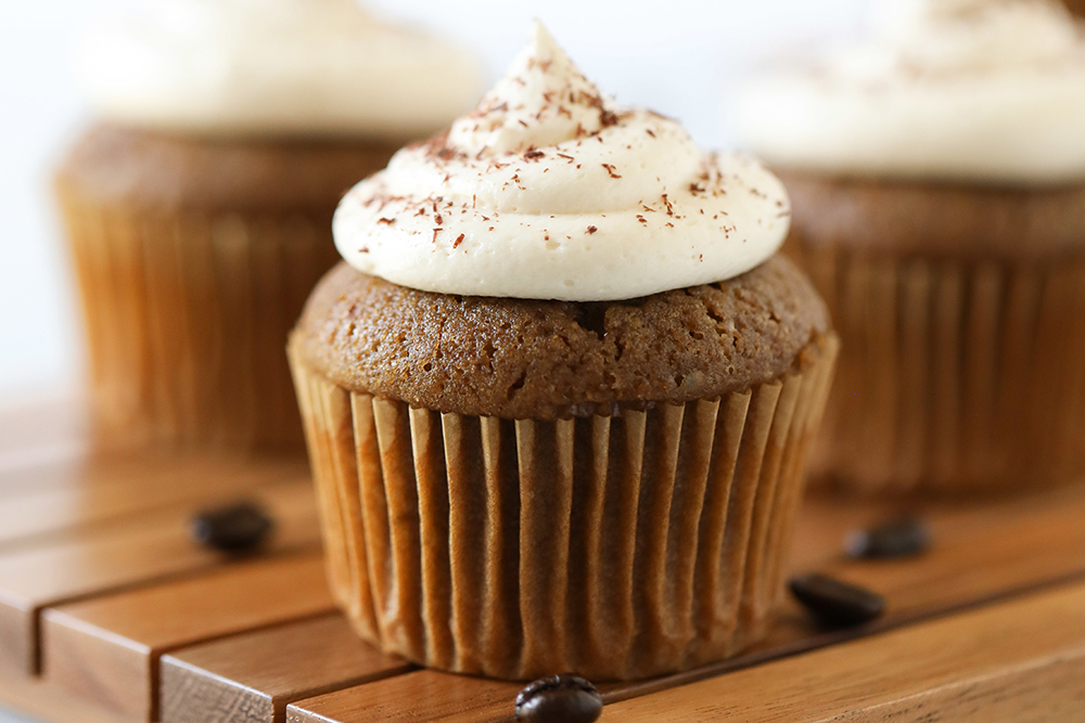 Cappuccino Cupcakes with Irish Cream Frosting 