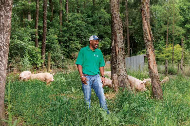Ronald Simmons raises hogs at Master Blend Family Farms in Duplin County.