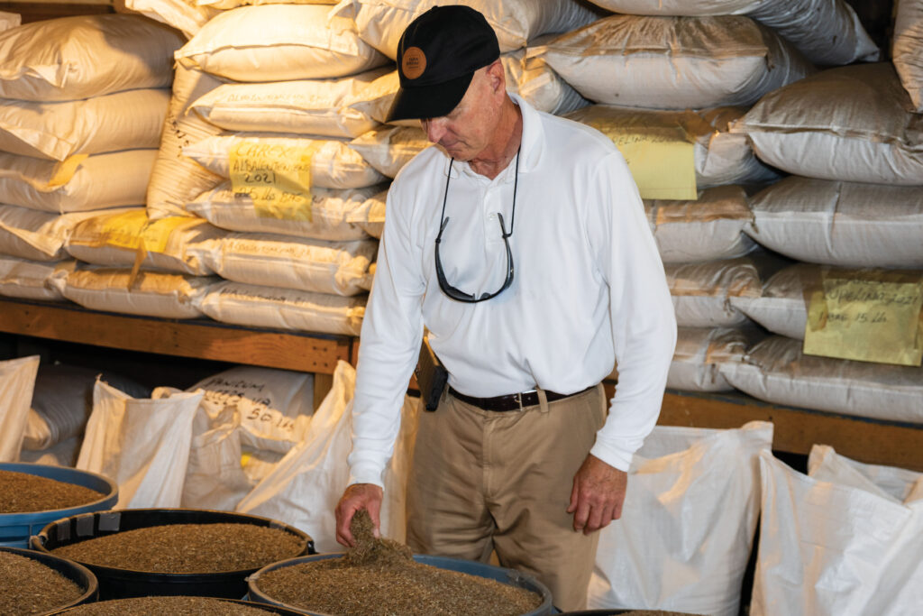 Don Lee runs Garrett Wildflower Seed Farm in Johnston County, which specializes in cover crops, wildflowers and wildlife food crops. 