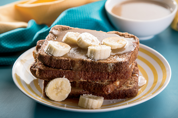 Salted Caramel Banana French Toast