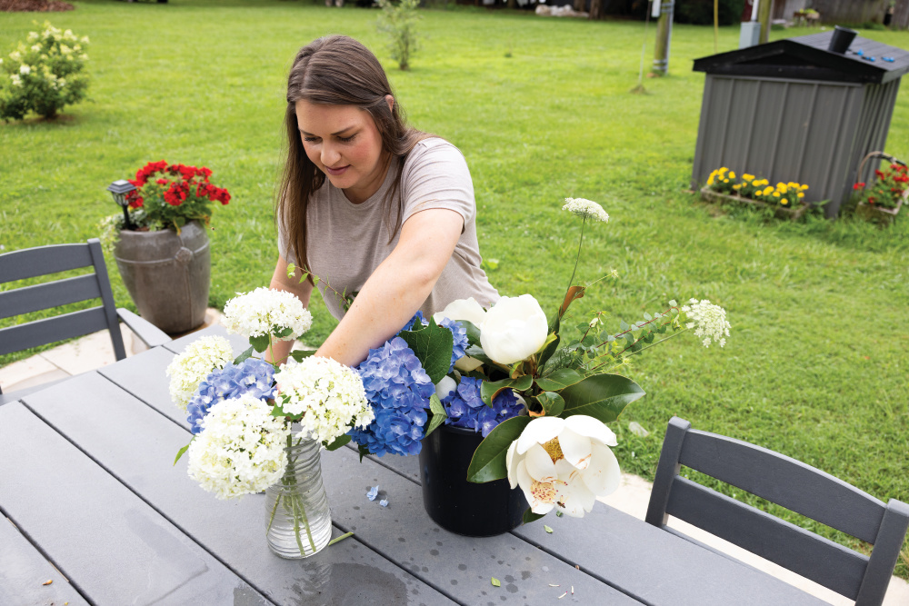 The Barnhardts bought 45 acres
from her grandfather’s estate and
established Barnhardt Farms of
Rowan County, now a thriving poultry
and sheep operation.