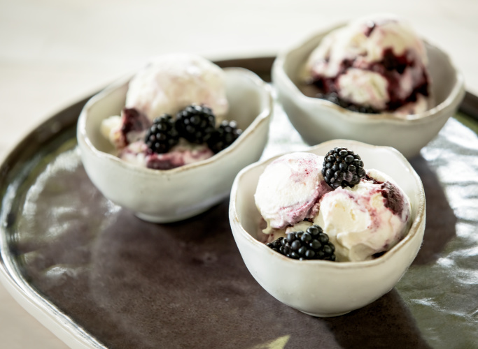 Balsamic Blackberry Ice Cream