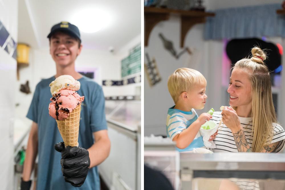 Sunni Sky’s Homemade Ice Cream in Angier draws visitors for its more than 130 flavors and inviting atmosphere.