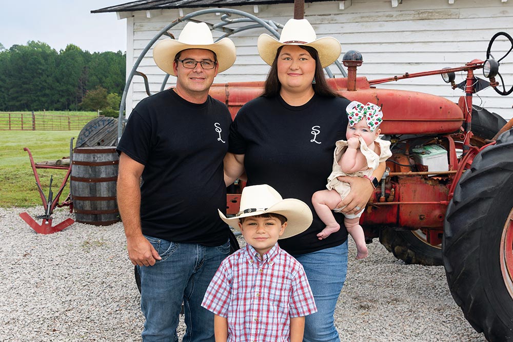 Tyler and Elizabeth Lamm along with their children, Westin and Cheyenne, raise cattle in Wilson County.