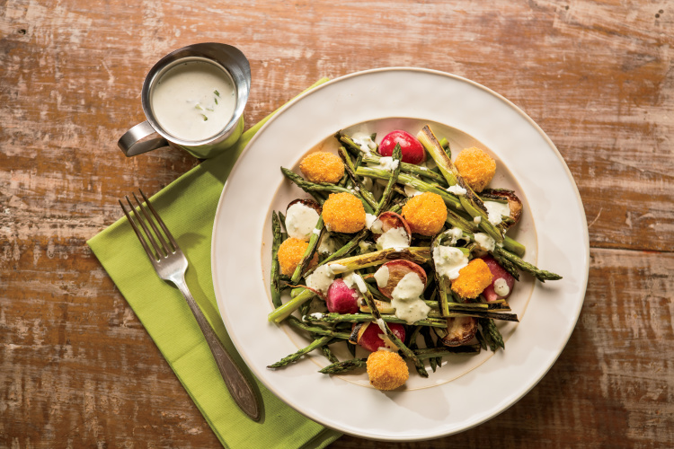 Charred Vegetables with Scallion Dressing
