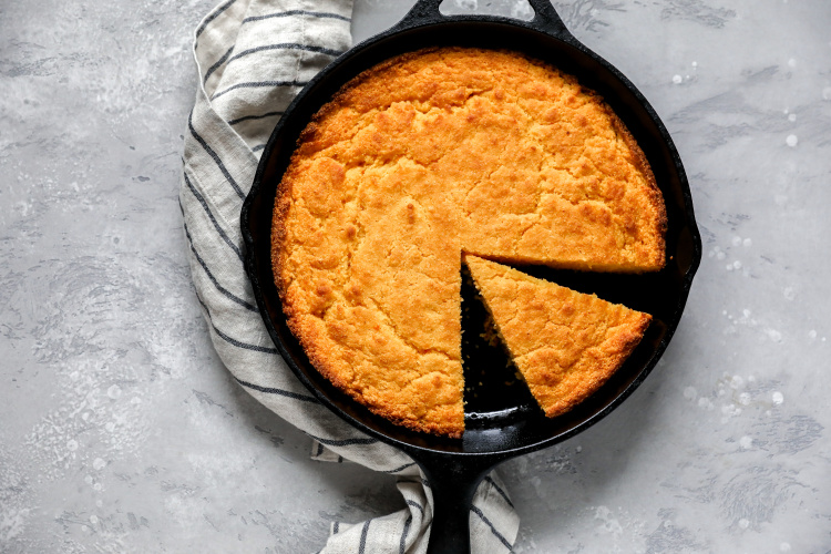 Sweetpotato Cornbread with Spiced Honey Butter