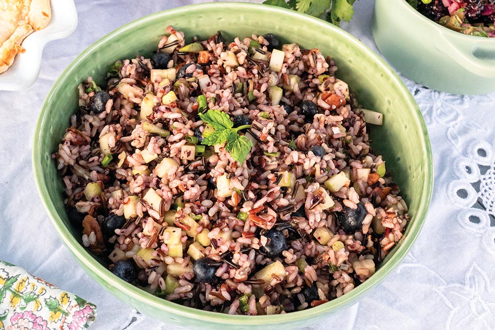 Wild Rice Salad with Blueberry Dressing