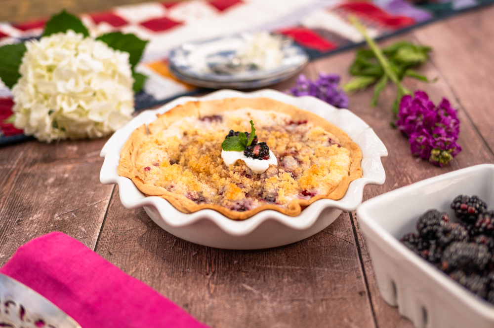 Blackberry Sour Cream Pie