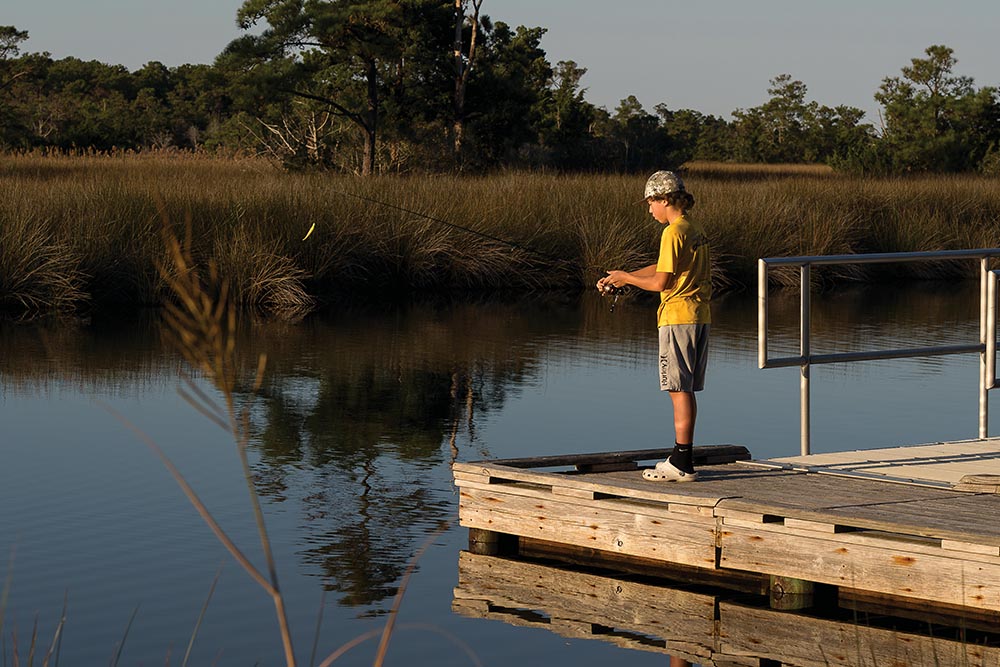 Fishing on Manteo on Roanoke Island