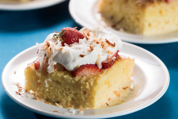 Strawberry-Coconut Tres Leche Cake