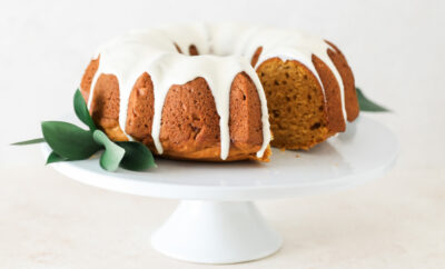Recipe Pumpkin Spice Pear Bundt Cake with Cream Cheese Glaze