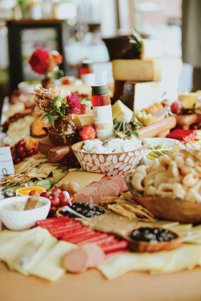 charcuterie table at Dinner in the Gap, on-farm event