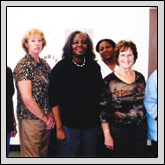 Sampson County Farm Bureau Women’s Committee Members (left to right) Beanie Hobbs, Jackie Pope, Grace Williams, Lisa Owens, Eloise Register and Edna Raynor helped serve lunch to a class at Sampson Community College. 