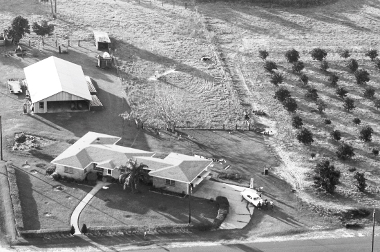 Aerial view of Halifax County farm