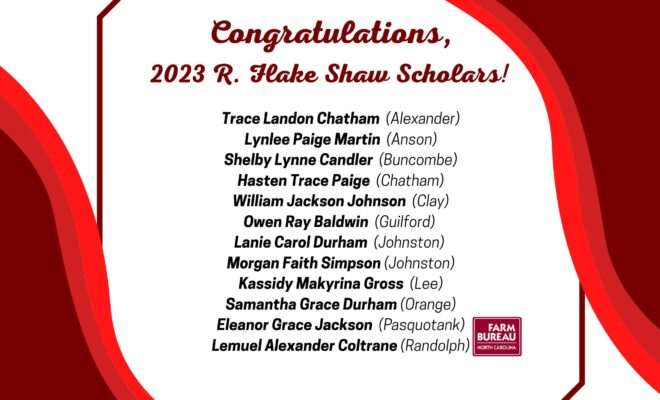 R. Flake Shaw scholarship winners
