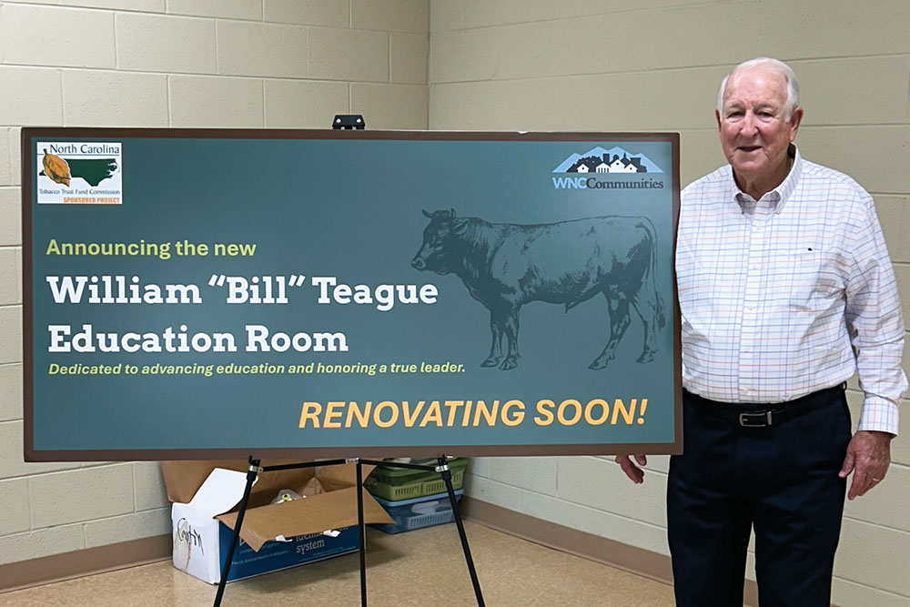 “William H. (Bill) Teague Education Room” in honor of Buncombe County Farm Bureau President Bill Teague