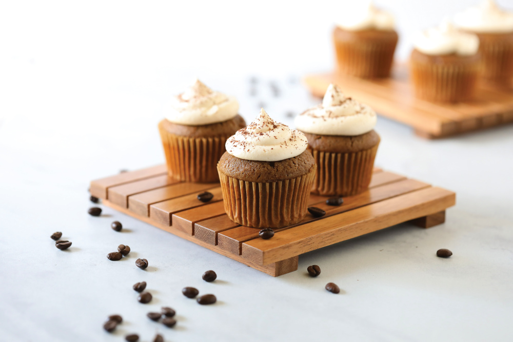 Cappuccino Cupcakes with Irish Cream Frosting 