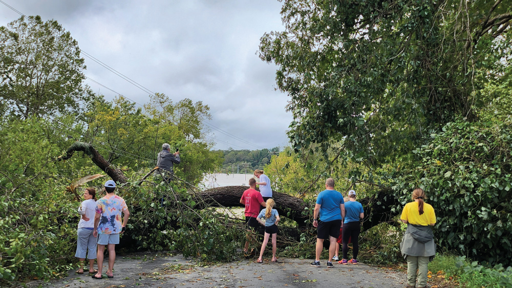Mike Corn's farm, called Small Acres, in Mills River; Hurricane Helene