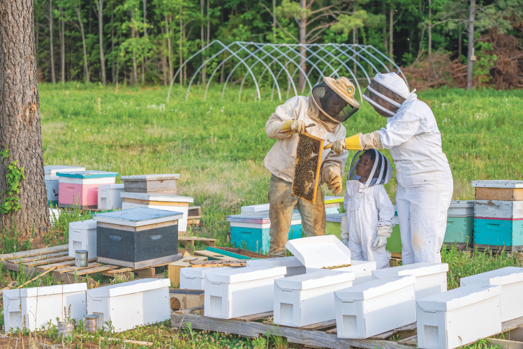 Bell and his family also have an apiary on Sankofa Farms.