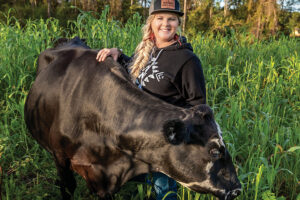  AJ Stanaland with cow