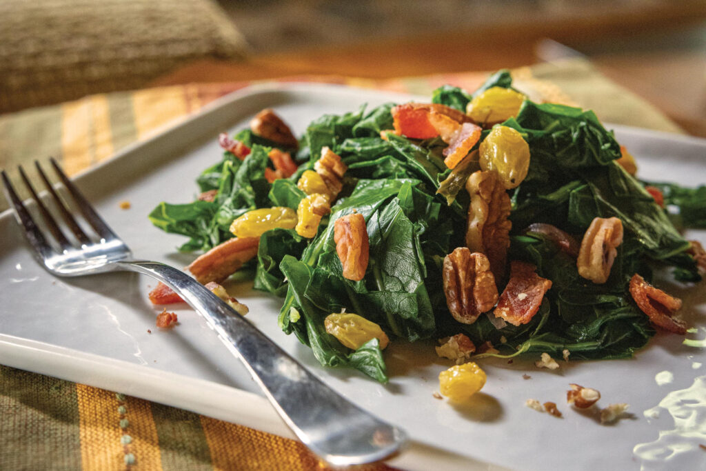 Sheri Castle; Warm Collard Green Salad