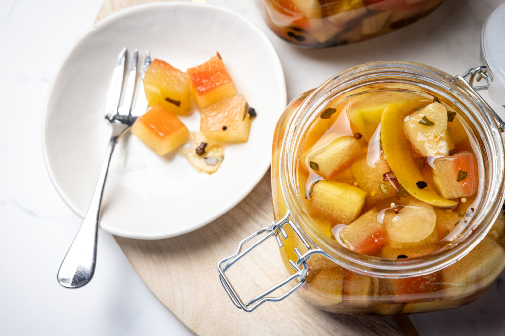 Watermelon Rind Refrigerator Pickles
