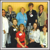  NORTH CAROLINA FARM BUREAU WOMEN’S COMMITTEE sent several members to the American Farm Bureau Women’s Leadership Conference in April in Baltimore, Md. Pictured, standing from left to right, are Betty Mathews, Lillie Enoch, Helen Moretz, Betty Wilson, Pearl Freedman, Jackie Pope, Sandra Vann and Eloise Register; and kneeling from left to right, Becky Faulkner, Lorenda Overman, Judy Bare and Donna Vines.