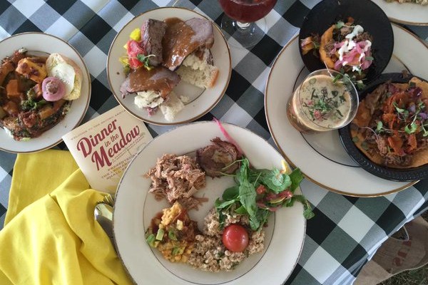 dinner in the meadow