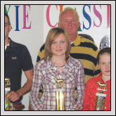 Farm Bureau sponsored the Showmanship division   of the Lamb Show at the Dixie Classic Fair. Pictured, left to right, are   Adam Lawing, Megan Lawing, Forsyth County Farm Bureau President Edgar   Miller, Cindy Connolly and judge Don Melvin.