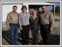 Craven County President Jason Jones, Rep. Alice Underhill, Sen. Jean Preston, and Vice President Glen Ipock pose together at a Legislative Breakfast.